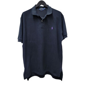 Polo Ralph Lauren Men's Polo Shirt Black Size Large. ****FLAWED ****